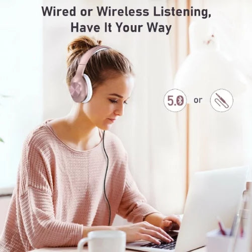 Wireless Headphones Foldable Over Ear Headset w Mic Earphones Hi-Fi Sound G1A for iPad Air 2, iPhone 8  7 Plus, Pro 10.5, 6S, 9.7, 13 Pro Max 12 Pro Max 11 Pro Max Plus Mini  (2020)