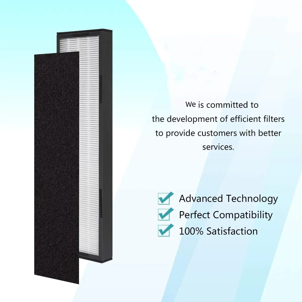 2 X Air Purifier Filter C FLT5000  Replacement Filter C for Germ Guardian Air Purifiers Models AC5000, AC5000E, AC5250PT, AC5350B, AC5350BCA, AC5350W, AC5300B Home Air Purifier Parts & Accessories