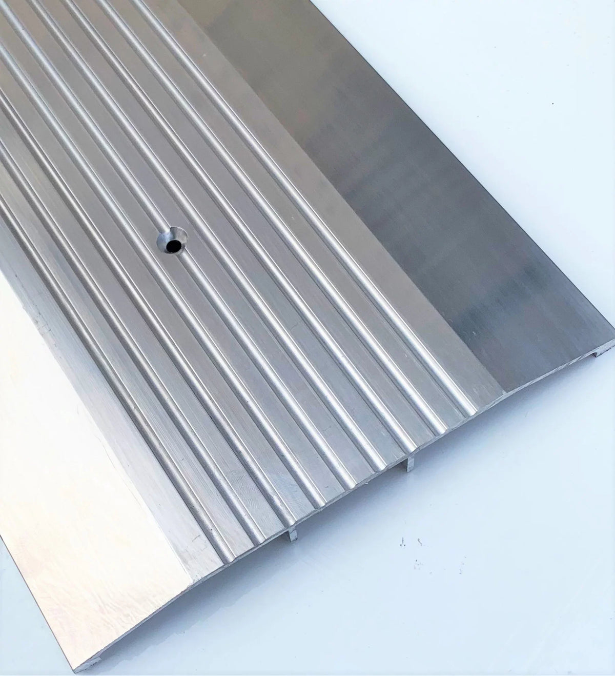 7" Wide x 1/2" Heavy Duty Corrugated Aluminum Threshold Made in  (8  (96 3/4") Long)