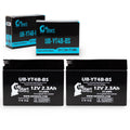 2-Pack UpStart Battery Replacement 2012 Yamaha SR400 () 400CC Factory Activated, Maintenance Free, Motorcycle Battery - 12V, 2.3Ah, -YT4B-