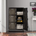 Metal Locker 47.3" Steel Storage Cabinet with 2 Shelf ,Office School Gym Bedroom Metal Storage Locker Cabinets for Employees Students Steel Locker
