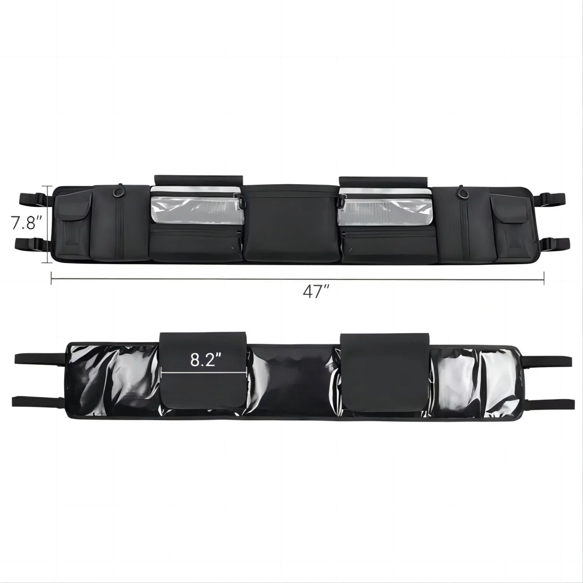 Roll Cage Organizer, Cargo Rear Storage Bag Gear Tool Bag with Multiple Pockets Compatible