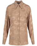 Gucci womens  Poppy Jacquard Silk Top, 46