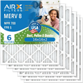 16x16x2 Air Filter  8 Comparable to  700 &  5 Electrostatic Pleated Air Conditioner Filter 6 Pack   Premium  Made 16x16x2 Furnace Filters by     .
