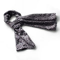 '-SCA01033-S Blancho Burgundy Elegant Stylish Leopard Design Natural Silk Scarf/Wrap/ShawlSmall