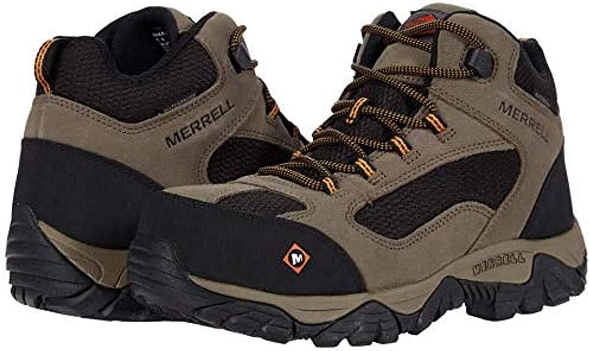 Merrell Men's Moab Onset Waterproof Work Boot Composite Toe Stone 8 1/2 D(M)