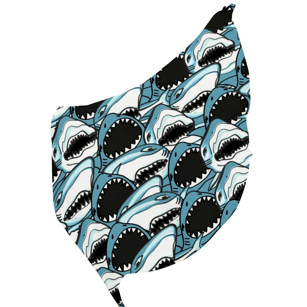 Angry Shark Silk Long Scarf for Women Large Oblong Sunscreen Shawls Wraps Neck Headscarf Hair Wraps Gift Packed