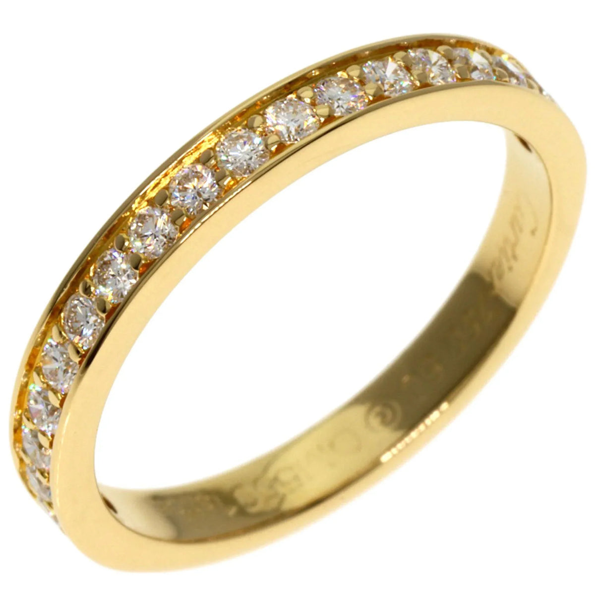 Pre-Owned Cartier Diamond Half Eternity #50 Ring K18 Pink Gold Women's  (Good)