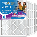 14x24x1 Air Filter  13 Comparable to  1500 - 2200 &  9 Electrostatic Pleated Air Conditioner Filter 6 Pack   Premium  Made 14x24x1 Furnace Filters by     .