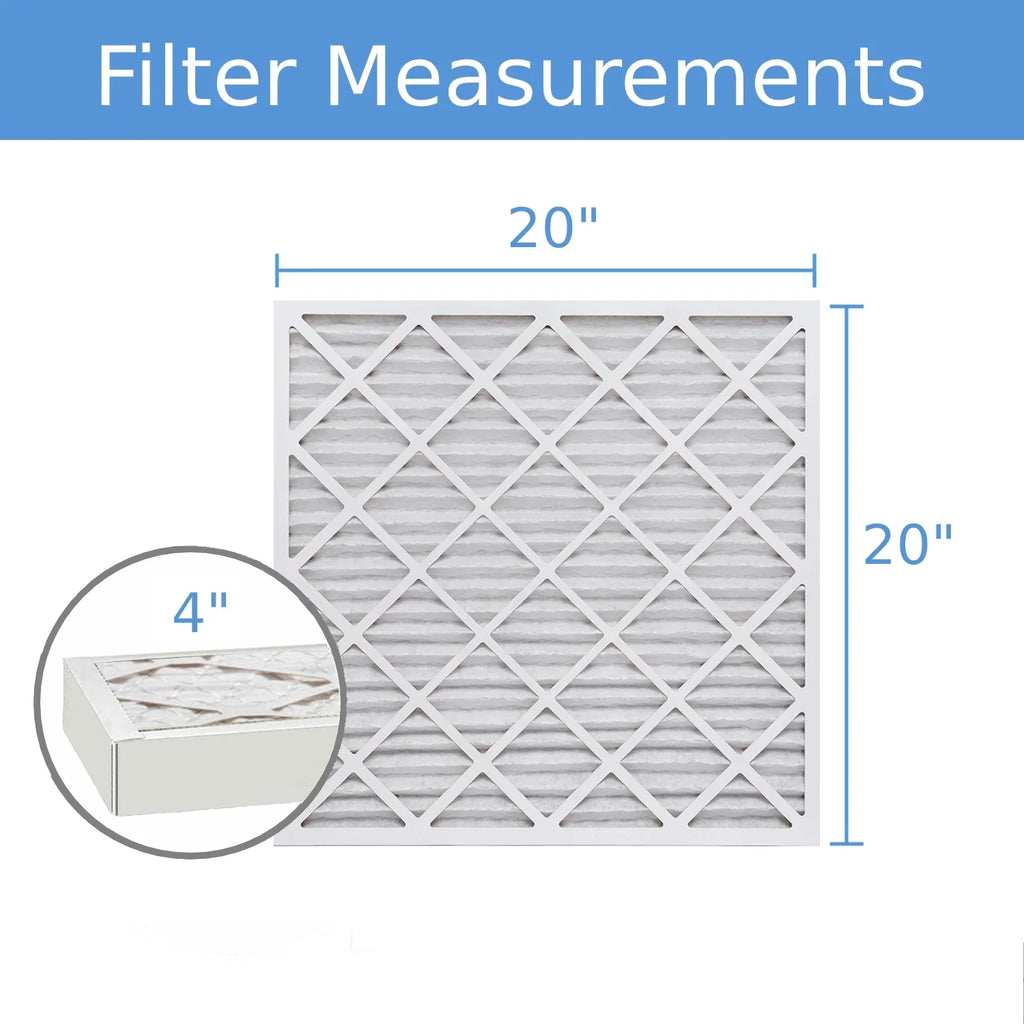 20x20x4, Purolator Hi-E 40 Extended Surface Pleated Air Filter, Mechanical  8, (3 Pack)