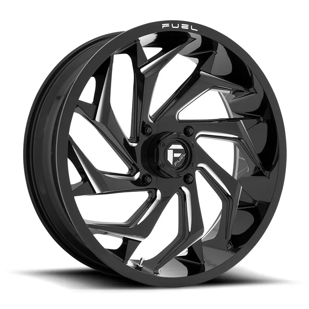 Fuel Reaction 18" Wheels Black 40" MotoRavage  Tires Kawasaki Teryx Mule