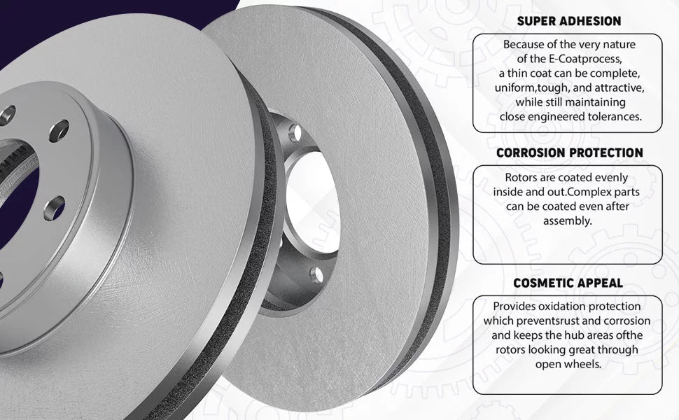 [Front] Brake X  Coated Replacement Disc Rotors and Premium Ceramic Brake Pads Kit | 6 Piece Set | For 1992-1994 Toyota Camry 2.2