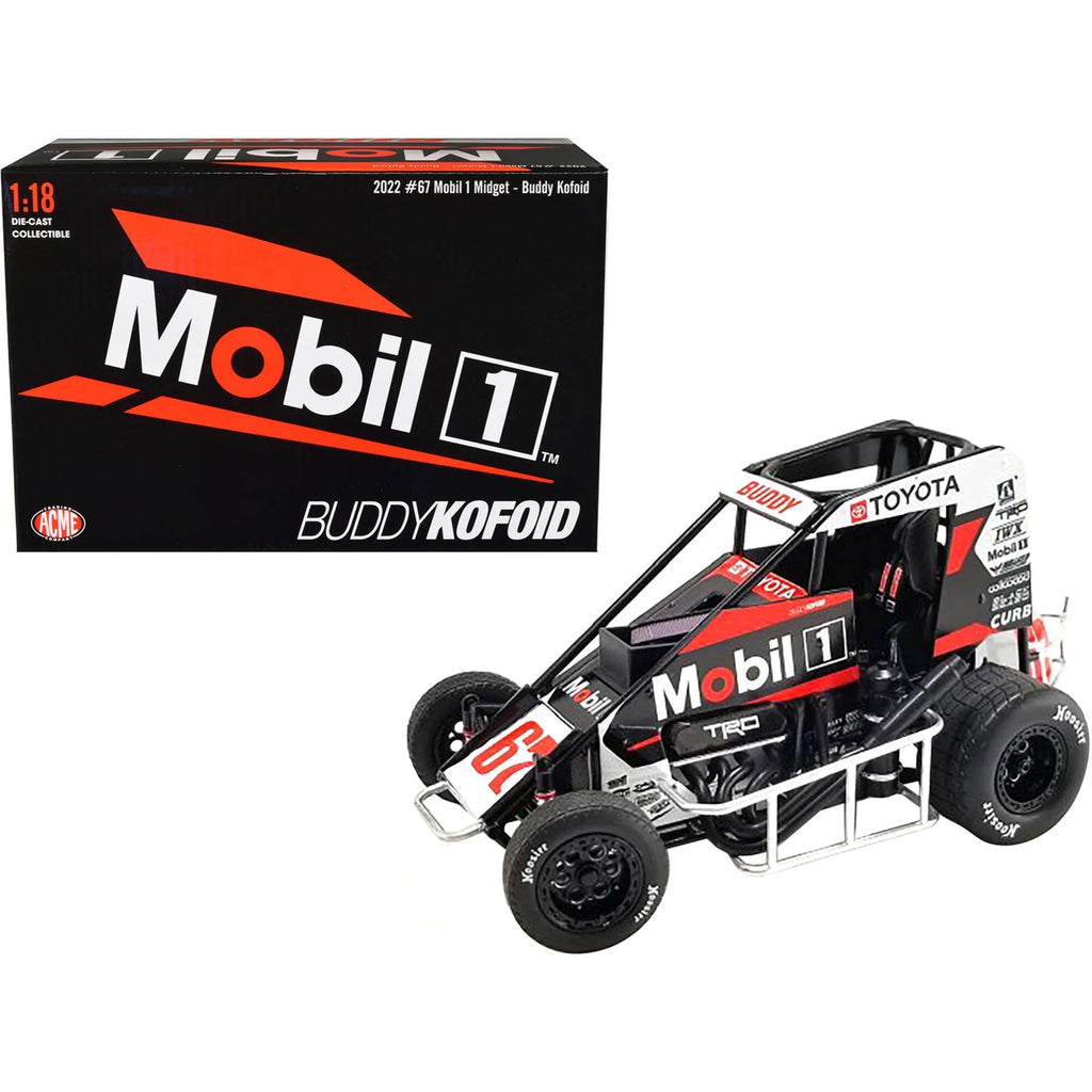 Midget Sprint Car #67 "Mobil 1" Toyota Racing " National Midget Championship" (2022) 1/18 Diecast Model Car by