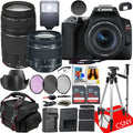 Canon  Rebel SL3  Camera With 15-55mm Lens + 75-300mm Lens + Filters + Tripod + Spare travel Charger +  Software + More (27 pc Bundle)