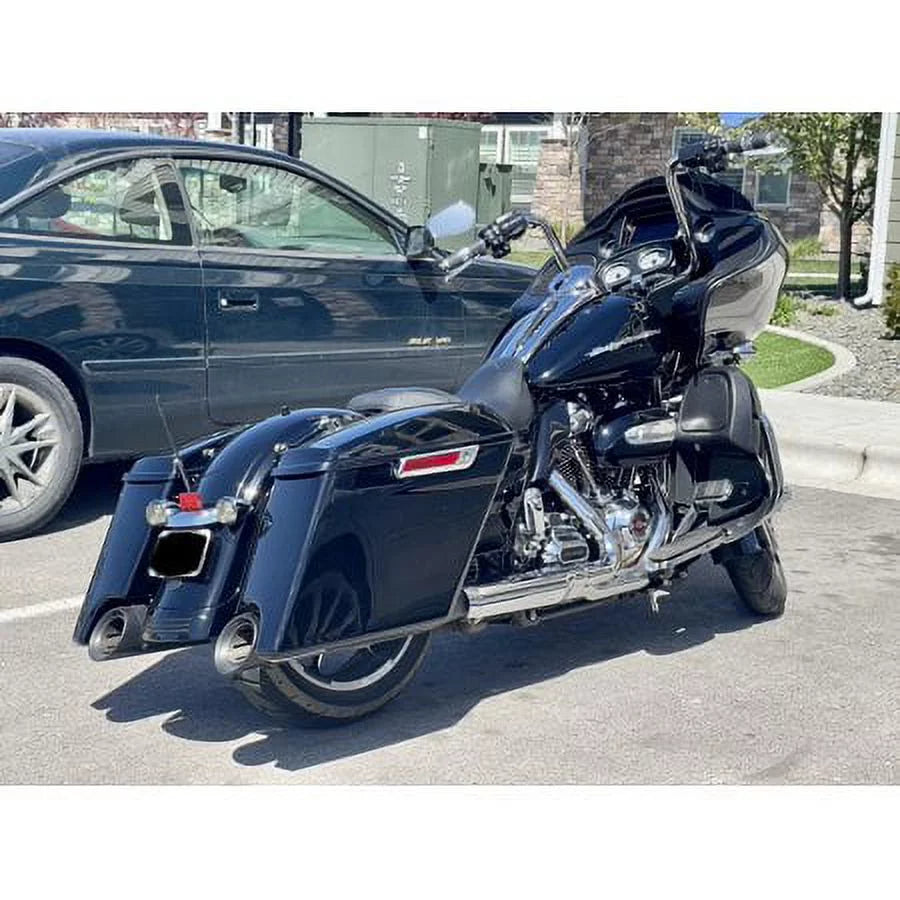 Kojem 5"  Hard Saddlebags w/Speaker Grills for Harley Touring Glide 14 15 16 17 18 19 20 21 22 23 with Audio Cover
