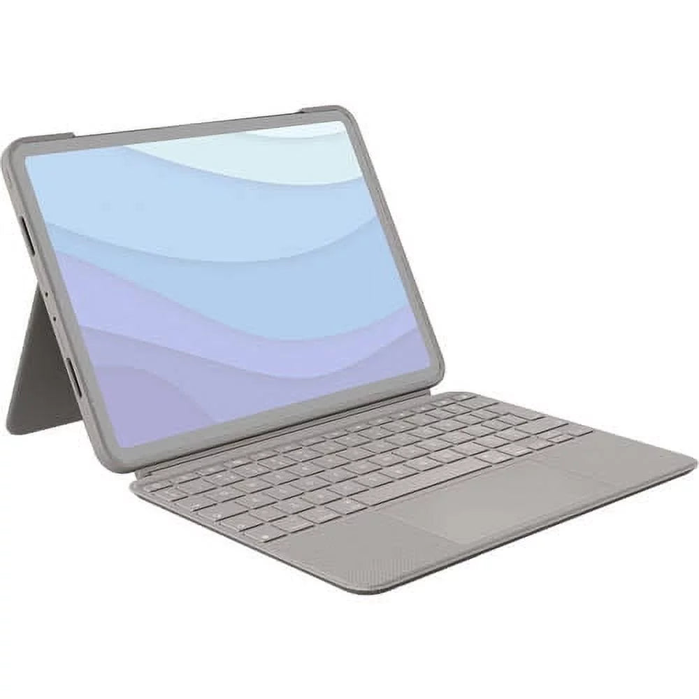 Restored Logitech Combo Touch iPad Pro 11-inch (1st, 2nd, 3rd, 4th gen - 2018, 2020, 2021, 2022) Keyboard Case, Sand (Refurbished)