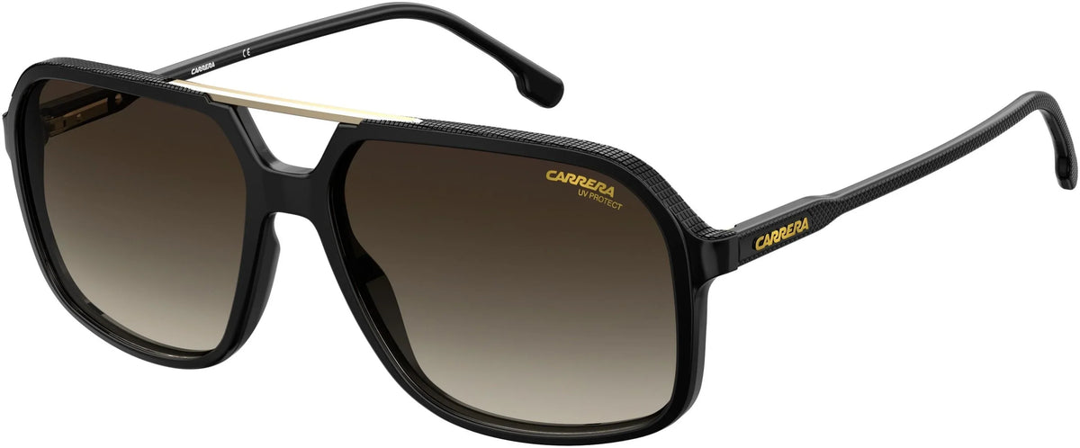 Carrera  229/S Plastic Unisex Square Sunglasses Black/Brown 59mm Adult