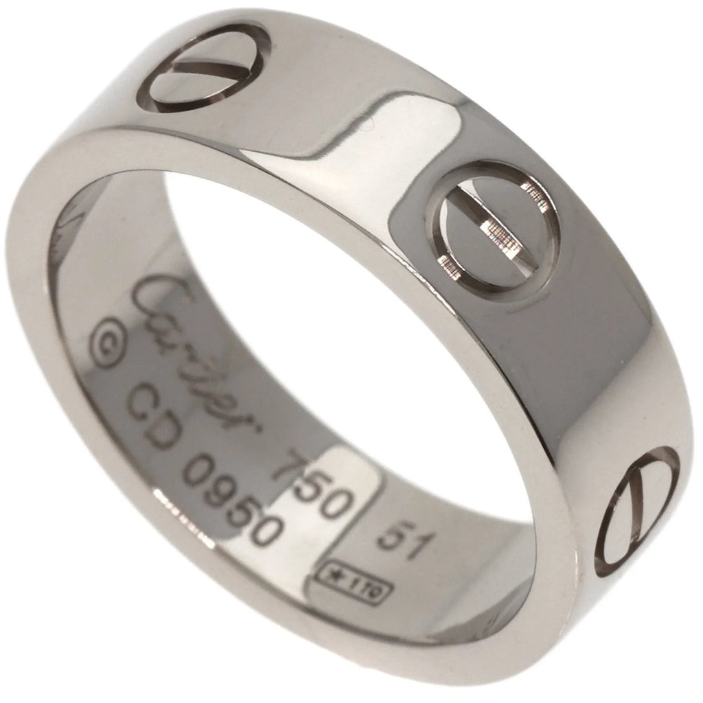 Pre-Owned Cartier Love Ring #51 Ring, 18K White Gold, Women's,  (Good)