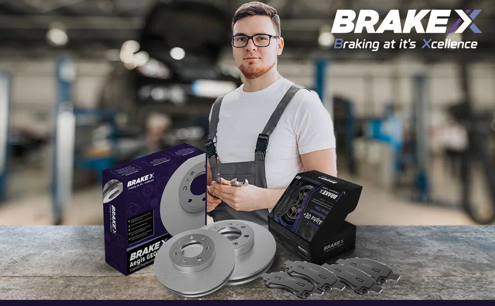 [Front] Brake X  Coated Replacement Disc Rotors and Premium Ceramic Brake Pads Kit | 6 Piece Set | For 1992-1994 Toyota Camry 2.2