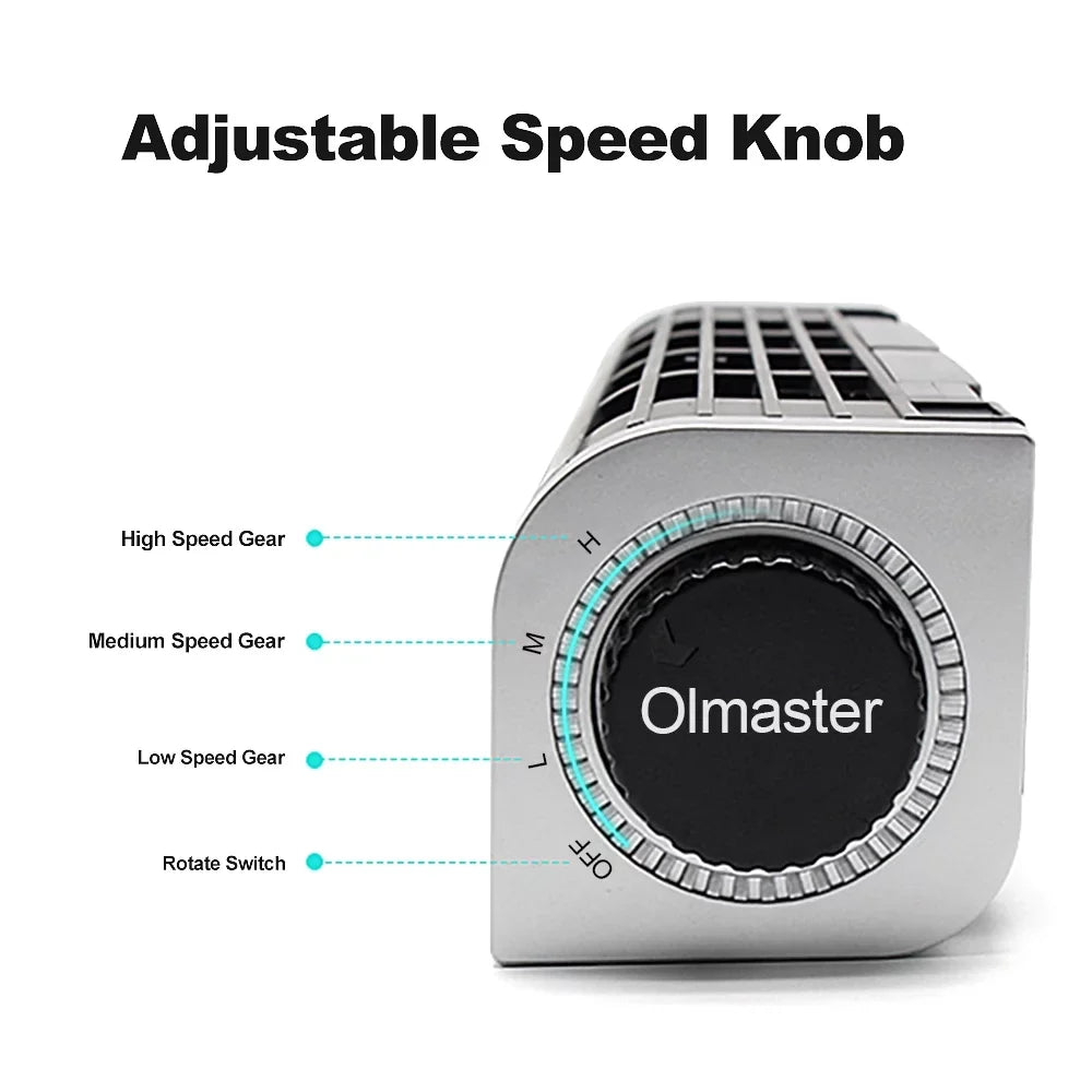 Olmaster -1691  Cooling Fan Laptop Pad Stand Fan Bracket,Black, Horizontal Design