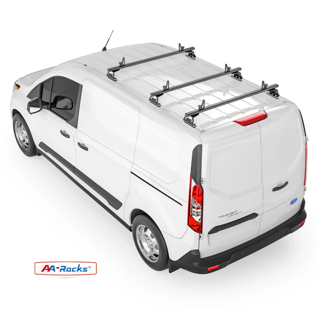 '-Racks Model AX312 Aluminum Van Roof Rack Cross Bars Fits for 2013-On NV200/ 2014-On Transit Connect/ 2013-2017 City Express, 3 Bar 50'' - Black