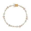 Shop  Lustro Stella Cubic Zirconia  Marquise 925 Sterling Silver Vermeil Yellow Gold Plated Bracelet for Women Jewelry Size 8" Ct 10.66 Birthday Mothers Day Gifts for Mom