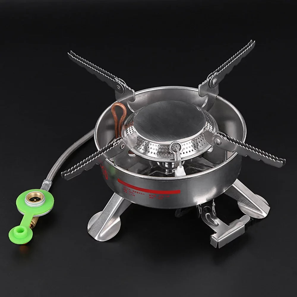 Meterk -10 Outdoor Portable Camping Picnic Split-Type Stainless Steel Butane Gas Cooker Big Power Large Blaze