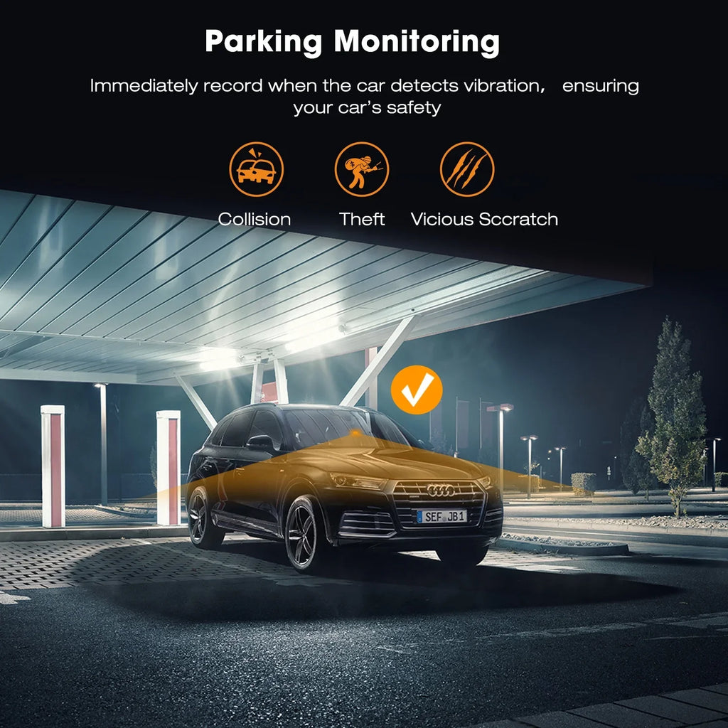 Dash Cam,4K Dash Cam Front 2"  Screen Car Camera with , 170° Wide Angle, , Night Vision, Parking Mode, G-Sensor