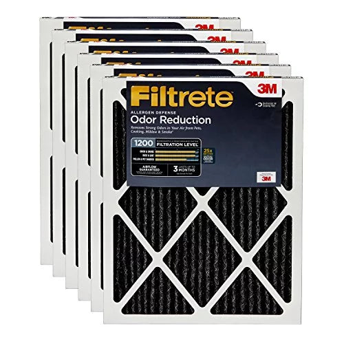 Filtrete 14x30x1,  Furnace Air Filter,  1200, Allergen Defense Odor Reduction, 6-Pack (exact dimensions 13.81 x 29.81 x 0.81)