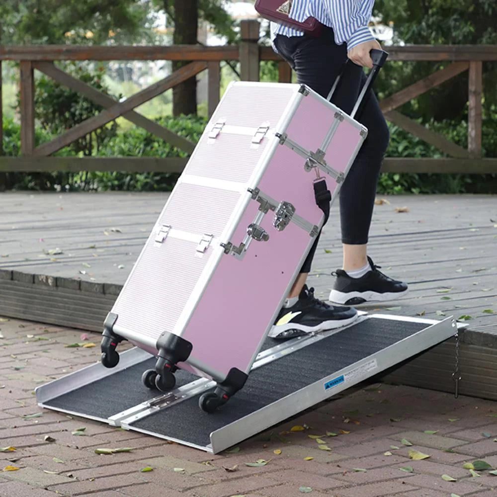Ktaxon Portable Aluminum Non-skid Multifold Wheelchair Ramp Mobility Scooter Carrier 3FT 36" x 28"