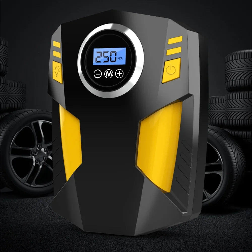 ammoon Digital Air Compressor for Car Auto Pump Portable Tire Inflator with  Light  12V, Fast Inflation & Accurate Reading