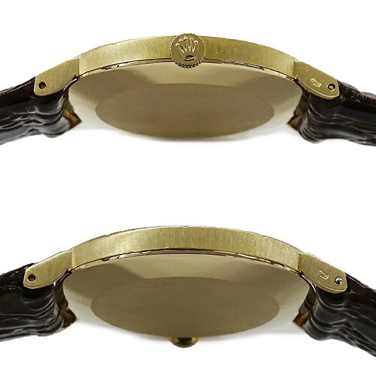 Pre-Owned Rolex Cellini 3831J Men's Watch, Hand-wound, 750YG, Leather, Gold, Polished (Fair)