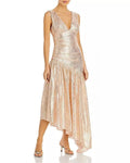 Ramy Brook   Women's Betsy Metallic Asymmetric Dress,  12
