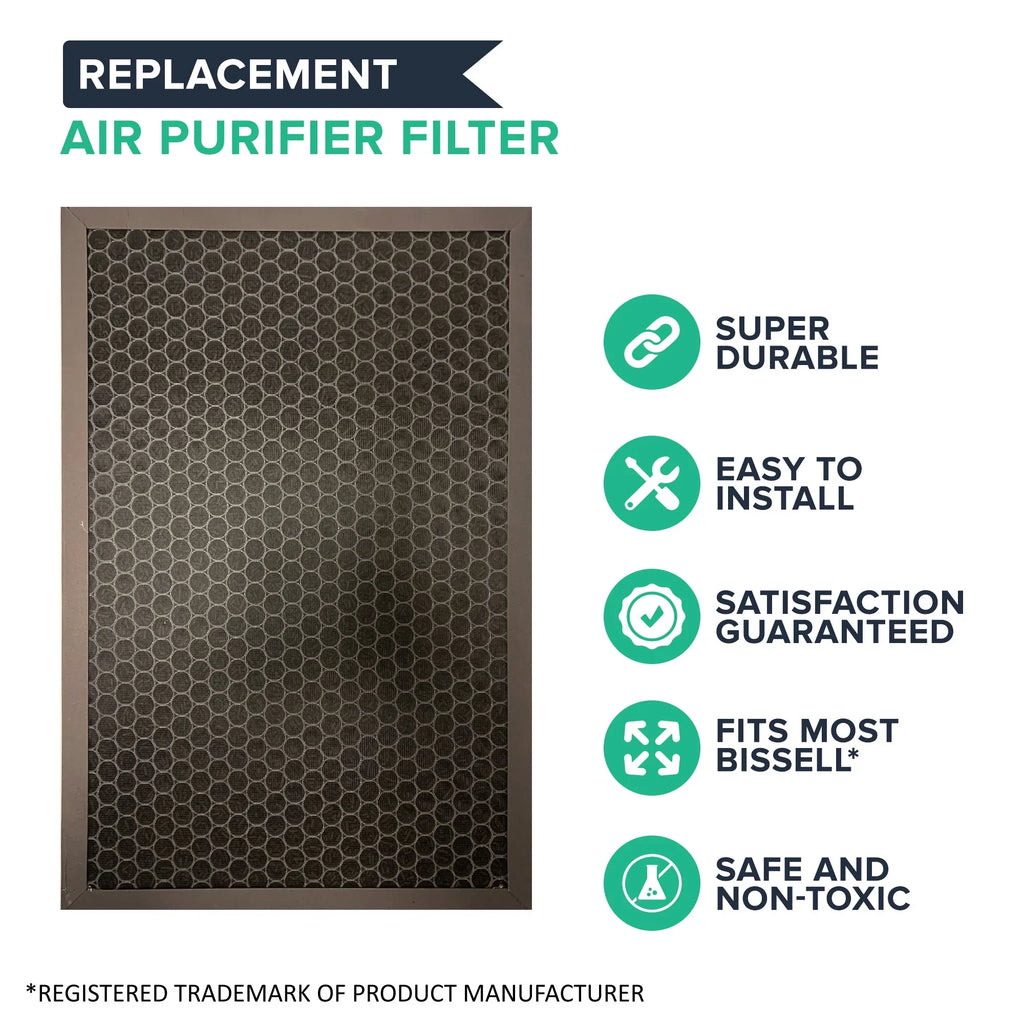 Think Crucial Replacement for  Style Filter & Activated Carbon Filter Set Made to Fit Bissell Air320 & 2768A Air Purifiers, Compare to Part # 2804 & 2677, 8