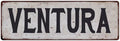 Vintage Look Rustic Metal 6x18 Sign City State 206180041143