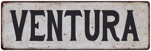 Vintage Look Rustic Metal 6x18 Sign City State 206180041143