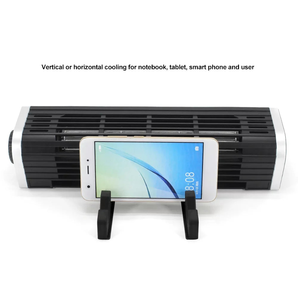 Olmaster -1691  Cooling Fan Laptop Pad Stand Fan Bracket,Black, Horizontal Design